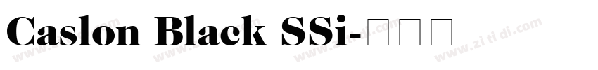 Caslon Black SSi字体转换
